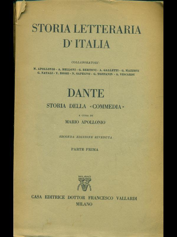 Dante. Storia della Commedia parte prima