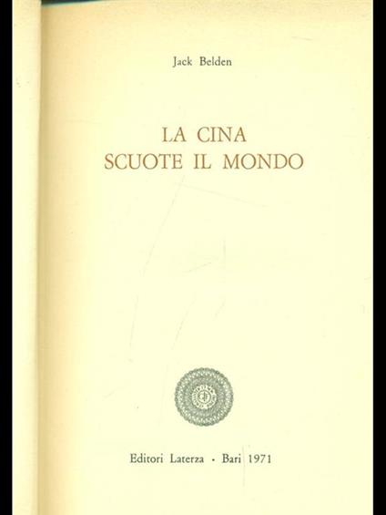 La Cina scuote il mondo - Jack Belden - copertina