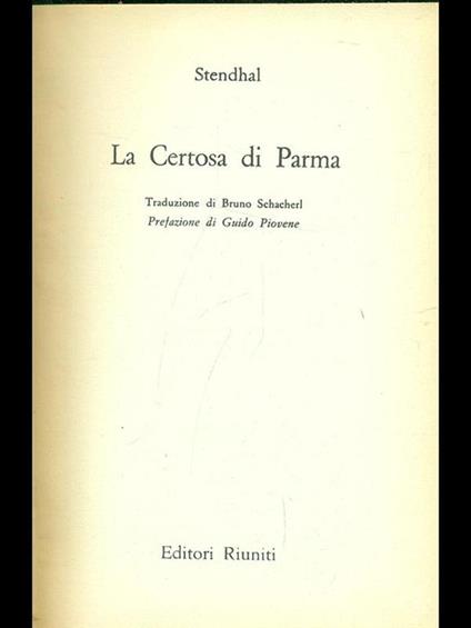 La Certosa di Parma - Stendhal - copertina