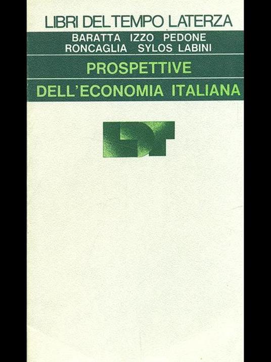 Prospettive dell'economia italiana - copertina