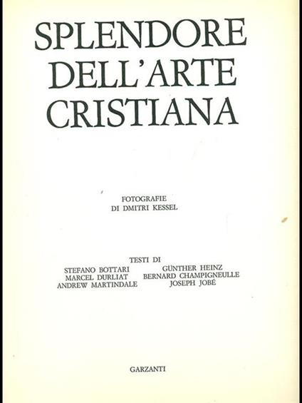 Splendore dell'arte cristiana - copertina