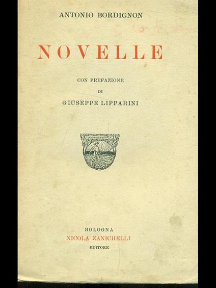 Novelle - Antonio Bordignon - copertina