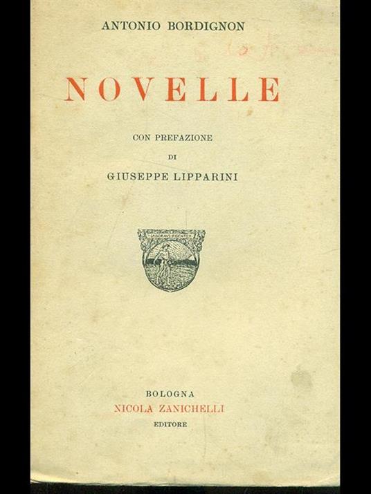 Novelle - Antonio Bordignon - copertina