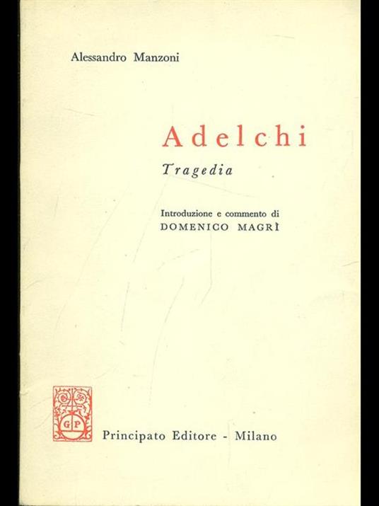 Adelchi - Alessandro Manzoni - copertina