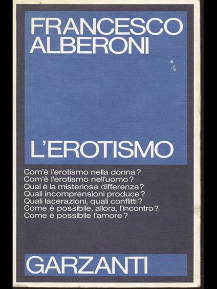 L' erotismo - Francesco Alberoni - copertina