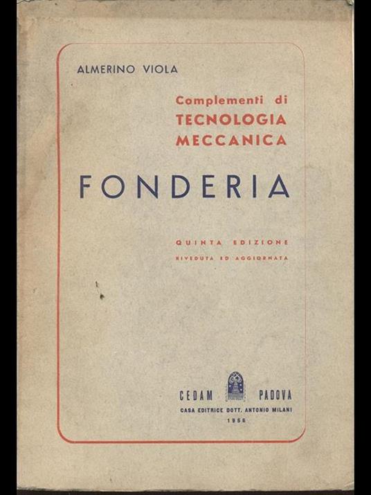 Fonderia - A. Viola - copertina