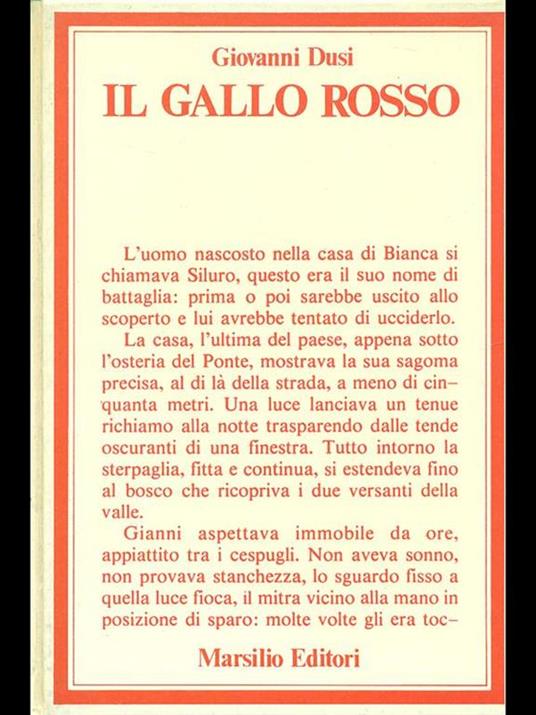 Il gallo rosso - Giovanni Dusi - copertina