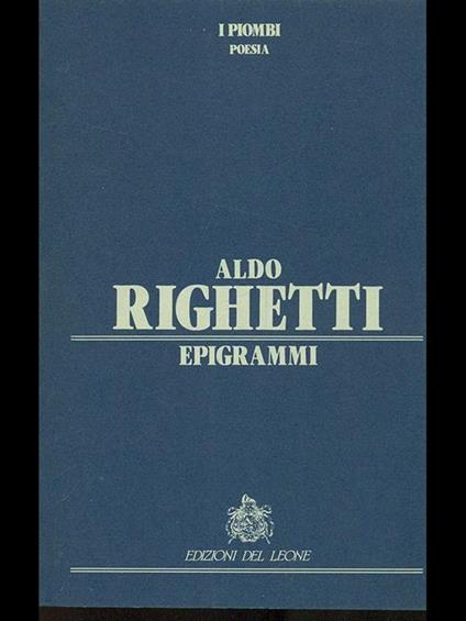 Epigrammi - Aldo Righetti - copertina