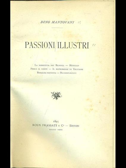 Passioni illustri - copertina