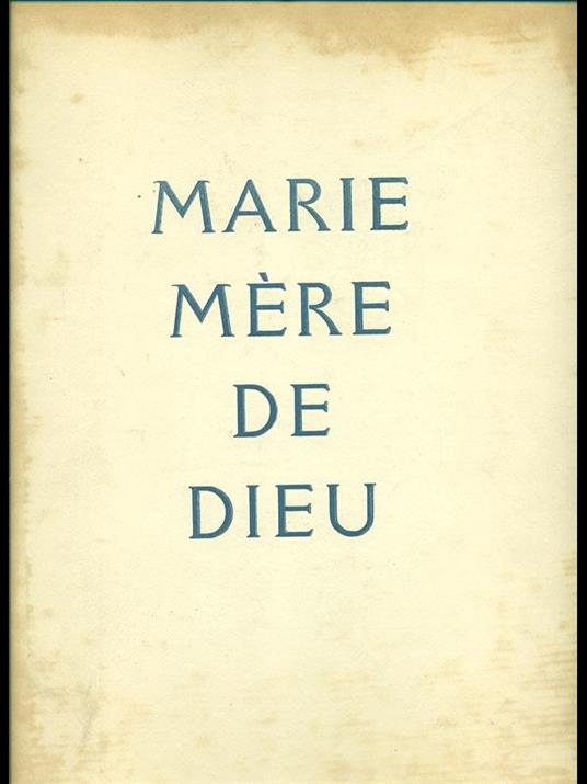 Marie mere de dieu - Henri Gheon - copertina
