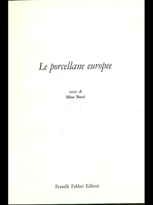 Le porcellane europee - copertina