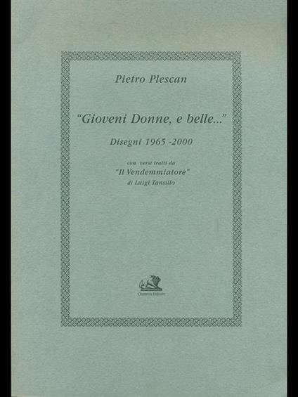 Gioveni donne, e belle - Pietro Plescan - copertina