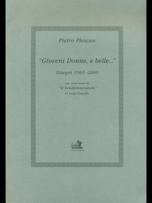 Gioveni donne, e belle - Pietro Plescan - copertina