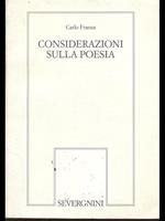 Considerazioni sulla poesia