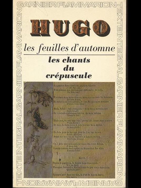 Les feuilles d'automne les chants du crepuscule - Victor Hugo - copertina