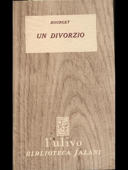 Un divorzio - Paul Bourget - copertina