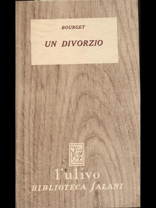 Un divorzio - Paul Bourget - copertina