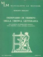 Dizionario di termini della critica letteraria