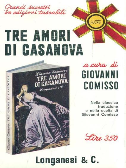 Tre amori di Casanova - Giovanni Comisso - copertina