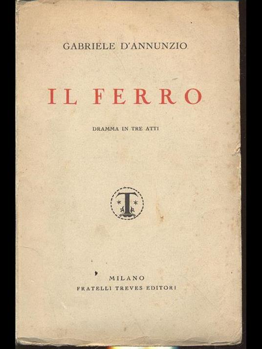 Il ferro - Gabriele D'Annunzio - copertina