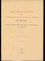Rendiconti del seminario matematico e fisico di Milano. Vol. XL -1970