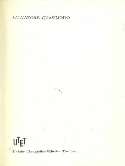 Salvatore Quasimodo Premio Nobel 1959 - copertina