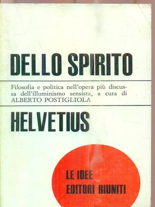 Dello spirito - copertina