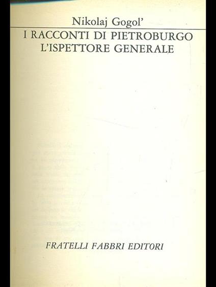 I racconti di Pietroburgo. L'ispettore generale - Nikolaj Gogol' - copertina