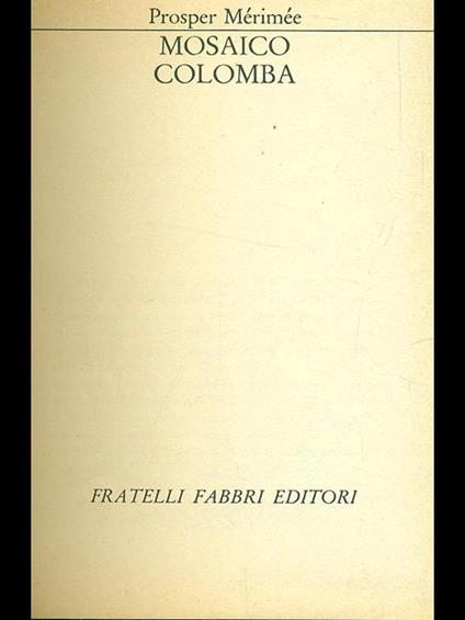Mosaico. Colomba - Prosper Mérimée - copertina