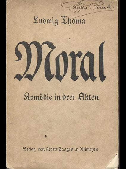 Moral - Ludwig Thoma - copertina