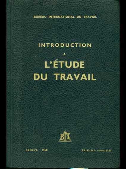 Introduction a l'étude du travail - copertina