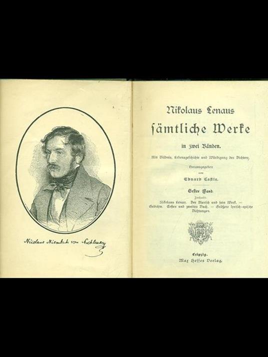 Samtliche Merfe - Nikolaus Lenau - copertina