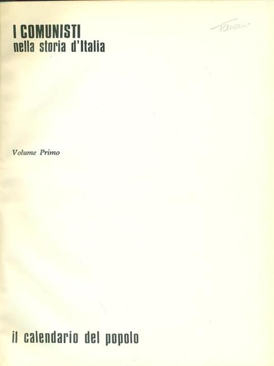 I comunisti nella storia d'Italia - copertina