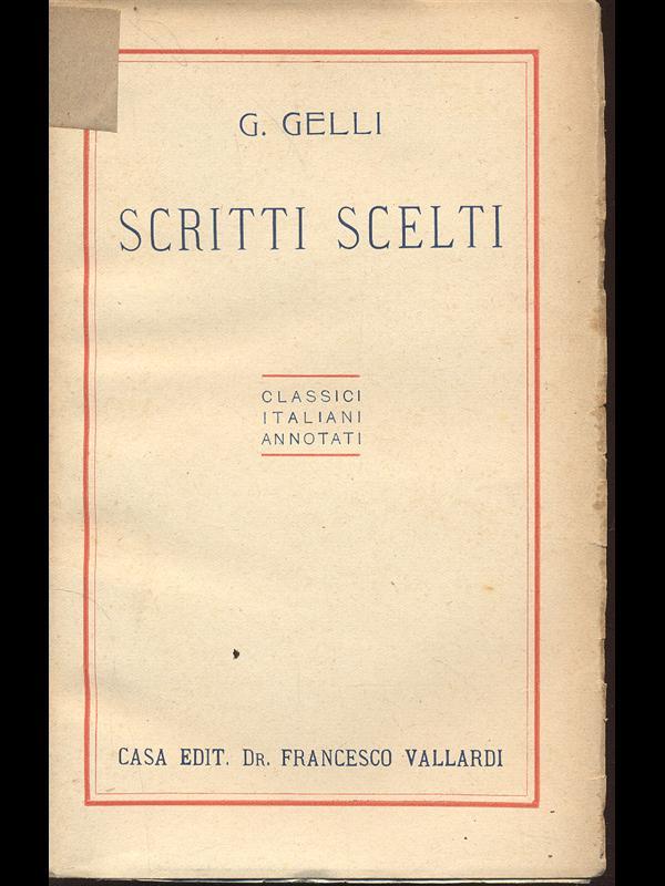 Scritti scelti