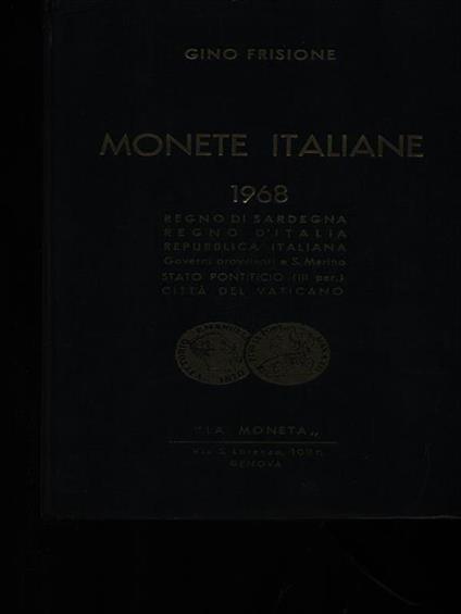 Monete italiane 1968 - Gino Frisione - copertina