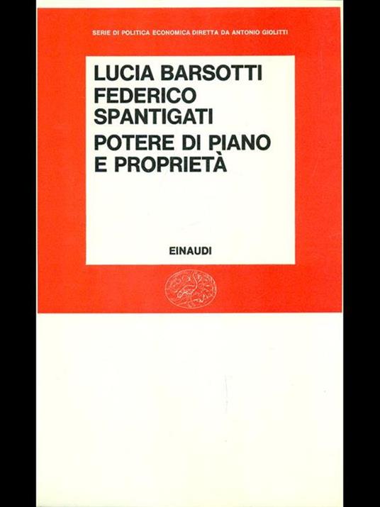 Potere di piano e proprietà - Lucia Barsotti - copertina