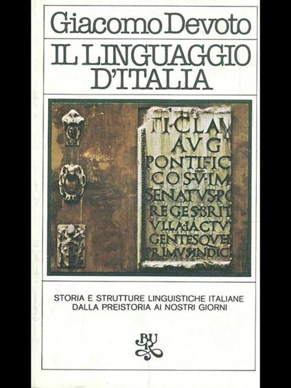 Il linguaggio d'Italia - copertina