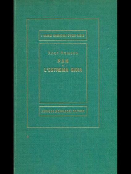 Pan. L' estrema gioia - Knut Hamsun - copertina