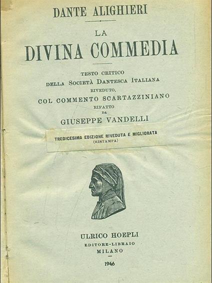 La Divina Commedia - Dante Alighieri - copertina