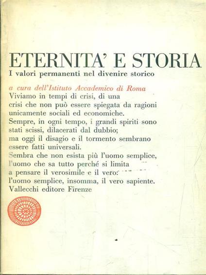 Eternità e storia - copertina