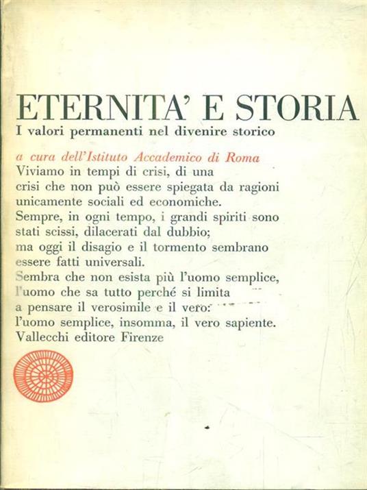 Eternità e storia - copertina