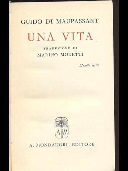 Una vita - Guy de Maupassant - copertina