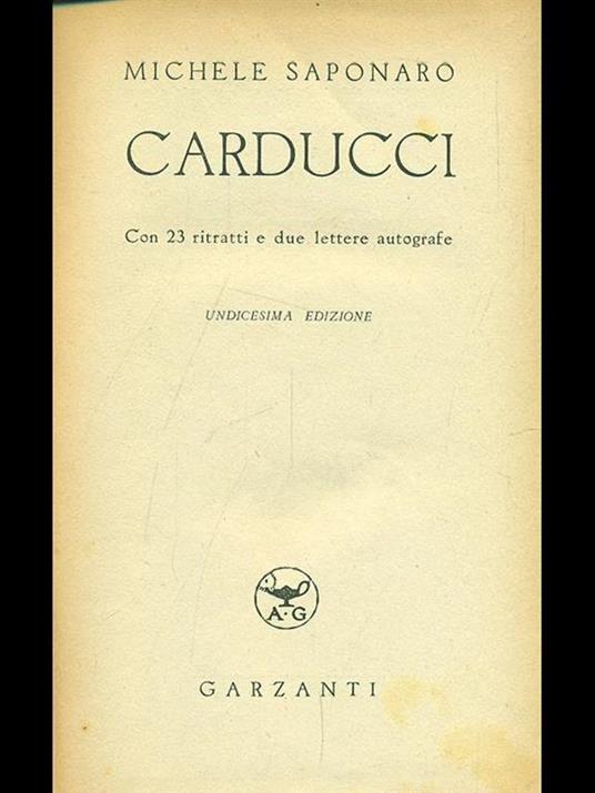 Carducci - Michele Saponaro - copertina