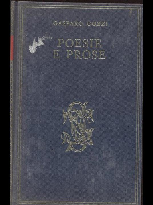 Poesie e prose - Gasparo Gozzi - copertina