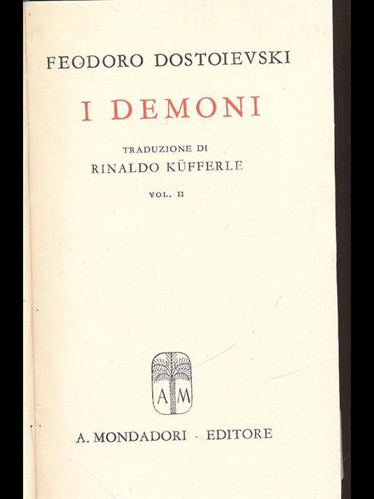 Demoni - vol II - Feodoro Dostoievski - copertina