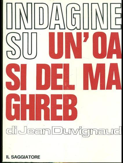 Indagine su un'oasi del Maghreb - copertina