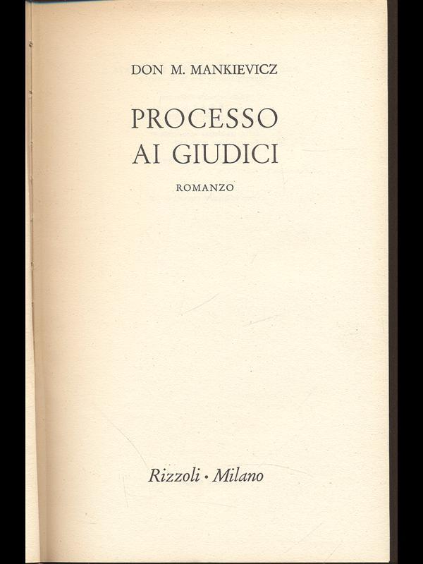 Processo ai giudici