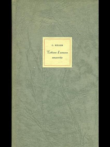 Lettere d'amore smarrite - Gottfried Keller - copertina