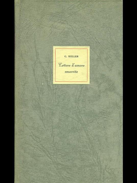 Lettere d'amore smarrite - Gottfried Keller - copertina