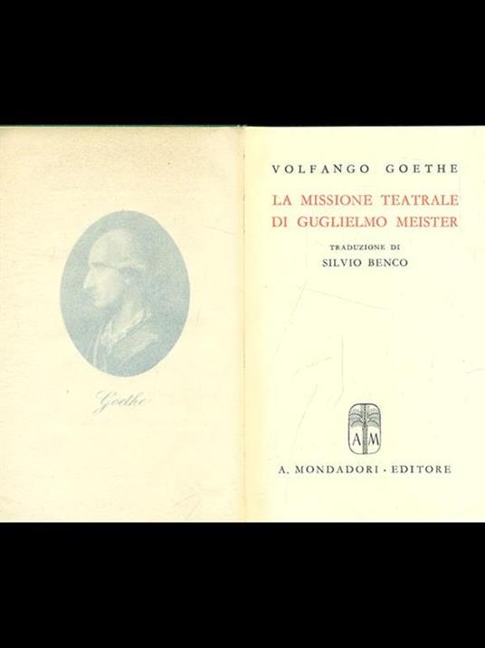 La missione teatrale di Guglielmo Meister - Johann Wolfgang Goethe - copertina